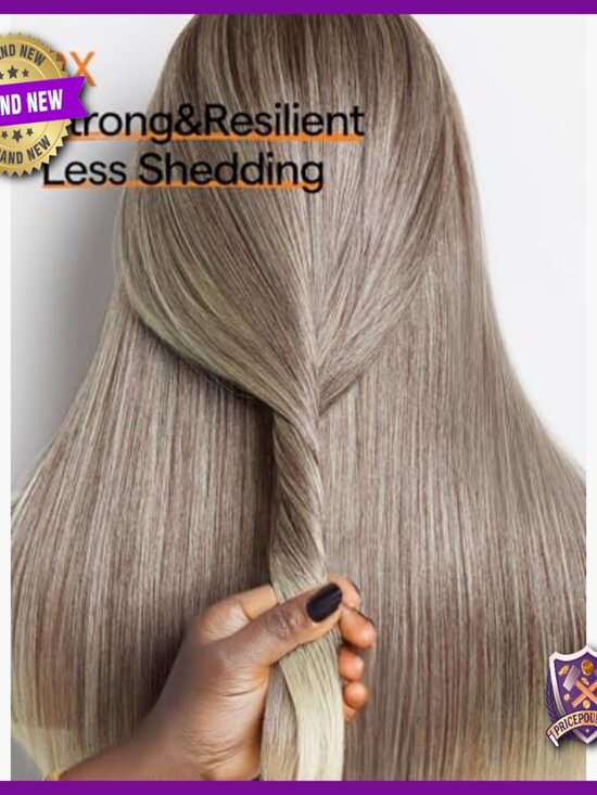 Synthetic Straight Wig with Bangs Layered Glueless True Scalp main image 4